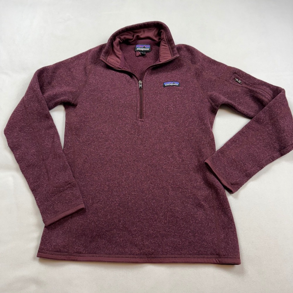 Patagonia Better Sweater 1/4 Zip Fleece Pullover Dark Currant 25617 Burgundy MED